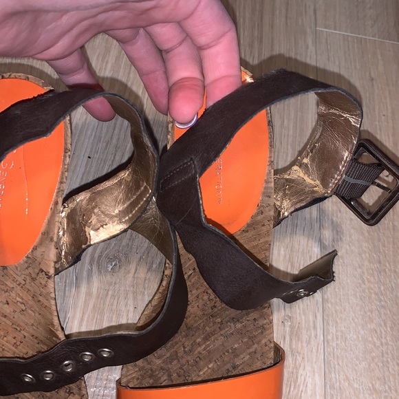 Bcbgeneration Brandee brown orange wedges - Picture 6 of 8